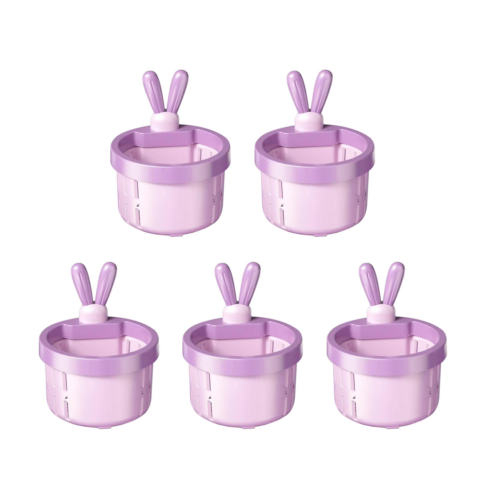 PANGBOER 5PCS Lovely Rabbits Design Sink Strainers Sturdy ABS Small Sink Net Filter for Clogs in Kitchen Food Strainer Basket