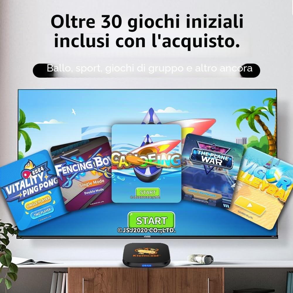 Console di gioco TV, console video da 4 GB di RAM+64 GB di ROM, macchina con controllo somatosensoriale senza fili, Plug and Play, interattivo per bambini e adulti, per serate di gioco, feste e date
