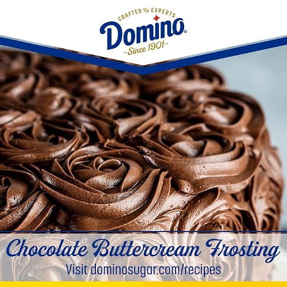 Domino Powdered Sugar, Premium Cane Confectioners 10X, 2 lb Bag (Pack of 2) UltraFine, Smooth Texture for Frosting, Icing & Baking - Includes Bonus Recipe Card
