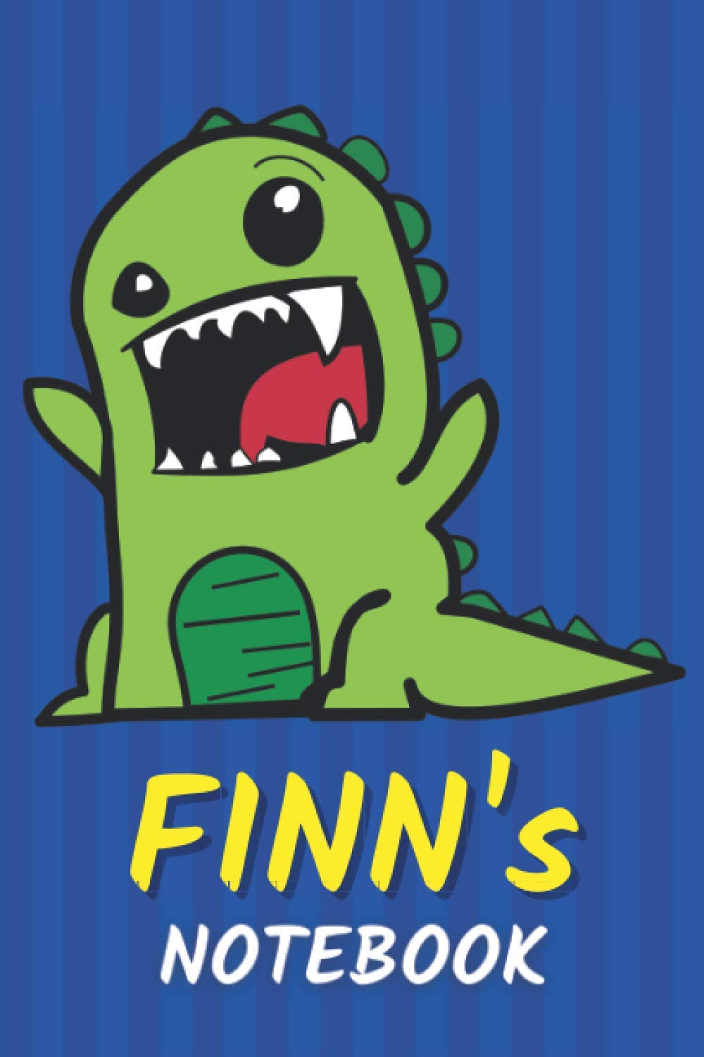 Finn's Notebook: T-Rex Dinosaur Personalized Journal For Finn