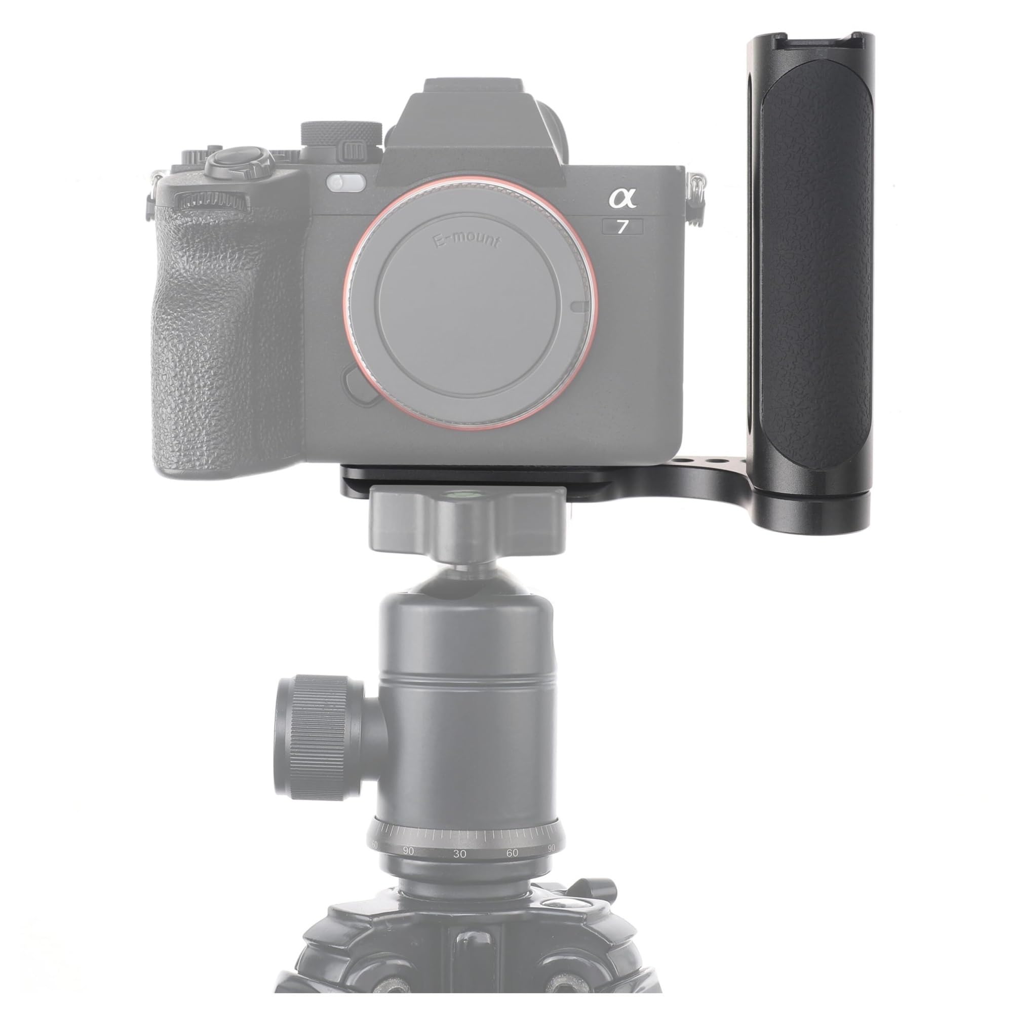Soporte en forma de L con mango lateral, placa de liberación rápida compatible con trípode Arca para cámara DSLR sin espejo