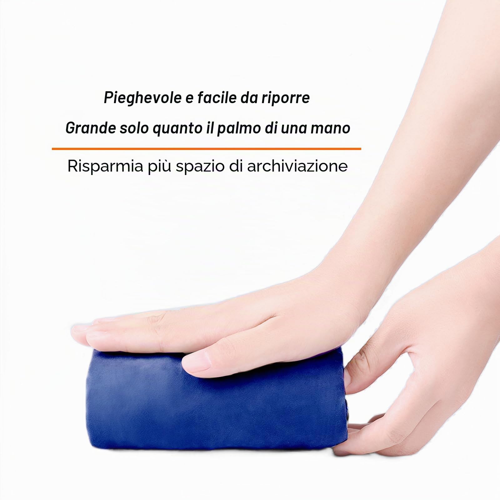 Altezza Regolabile Poggiapiedi Gonfiabile per Viaggiare | Regola L'altezza Gonfiando e Sgonfiando Completamente Gonfiato 43×30×45 cm - Comfort in Volo Auto Autobus Treno - Blu