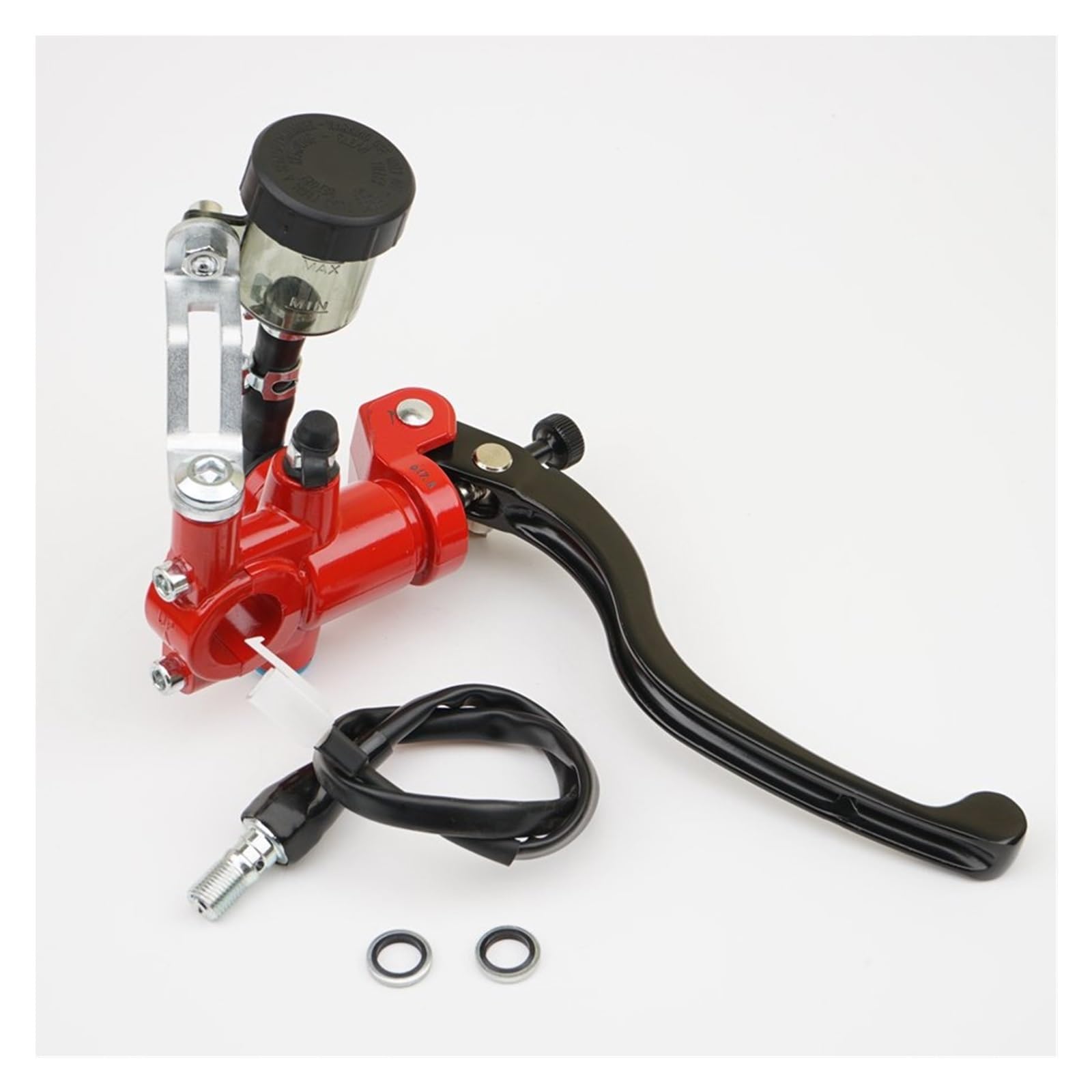 Iukmr Red Right Motorcycle Clutch Brake Lever 22Mm Universal Motorcycle Radial Installation Hydraulic Brake Master Cylinder(Red Right)