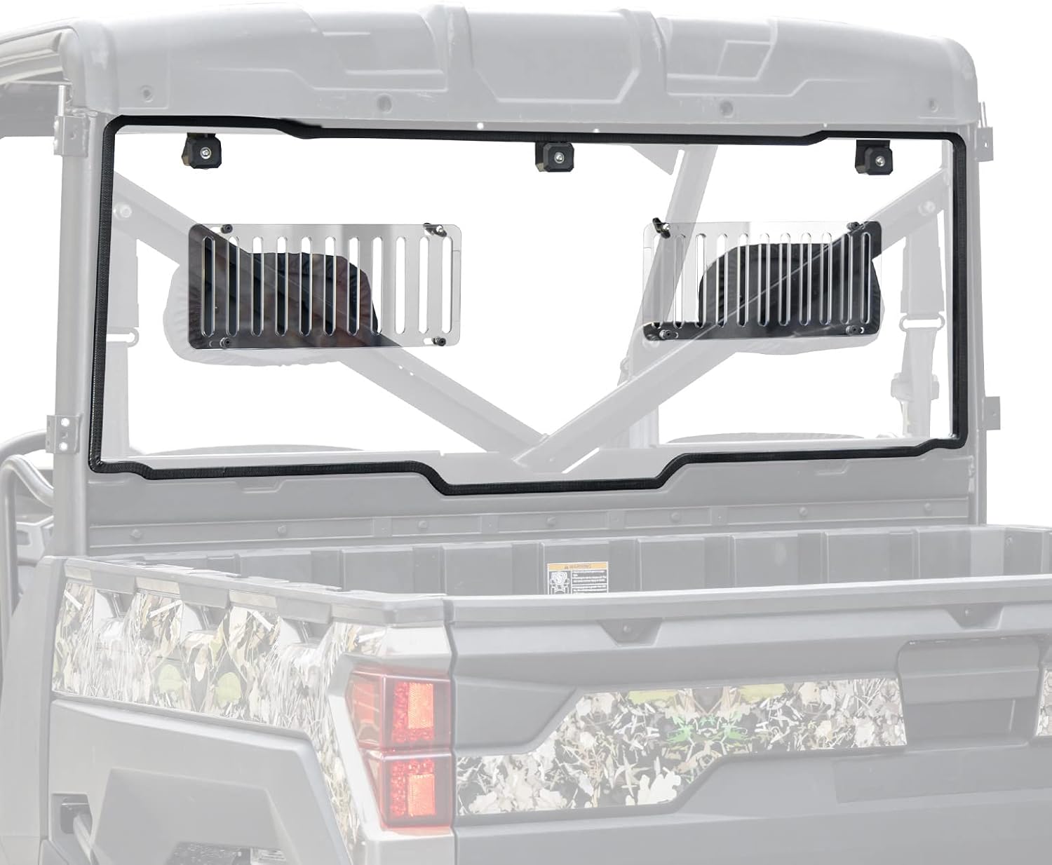 kemimoto Rear Window Sliding Vented Back Window Hard Rear Windshield