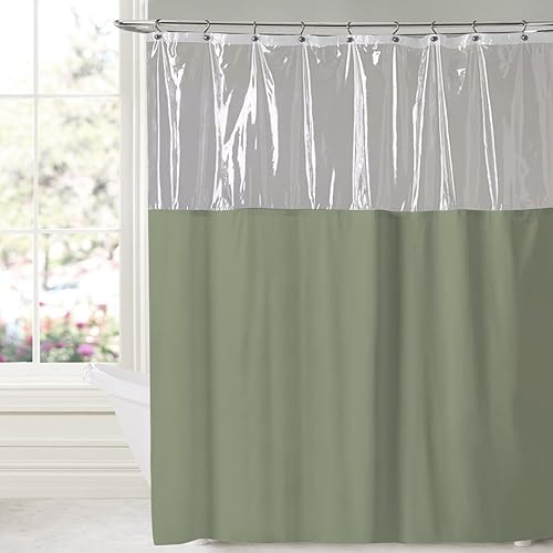 Vista 10 de Sweet Home Collection - Cortina de ducha de vinilo de 10 calibre, 72 x 72 pulgadas