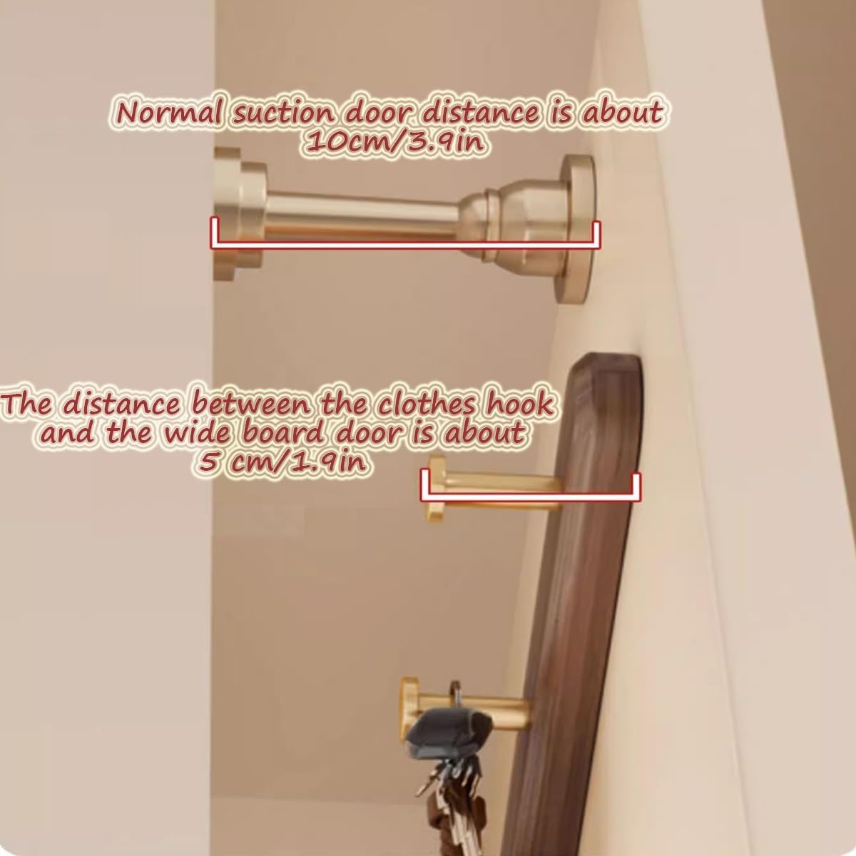 60cm Rustic Large Coat Rack Wall Mount, Long Coat Rack for Wall, Wood Coat Rack Hooks, Farmhouse Coat Hanger Wall Mount for Hanging Jacket Coat(Green,60cm/23.6in)