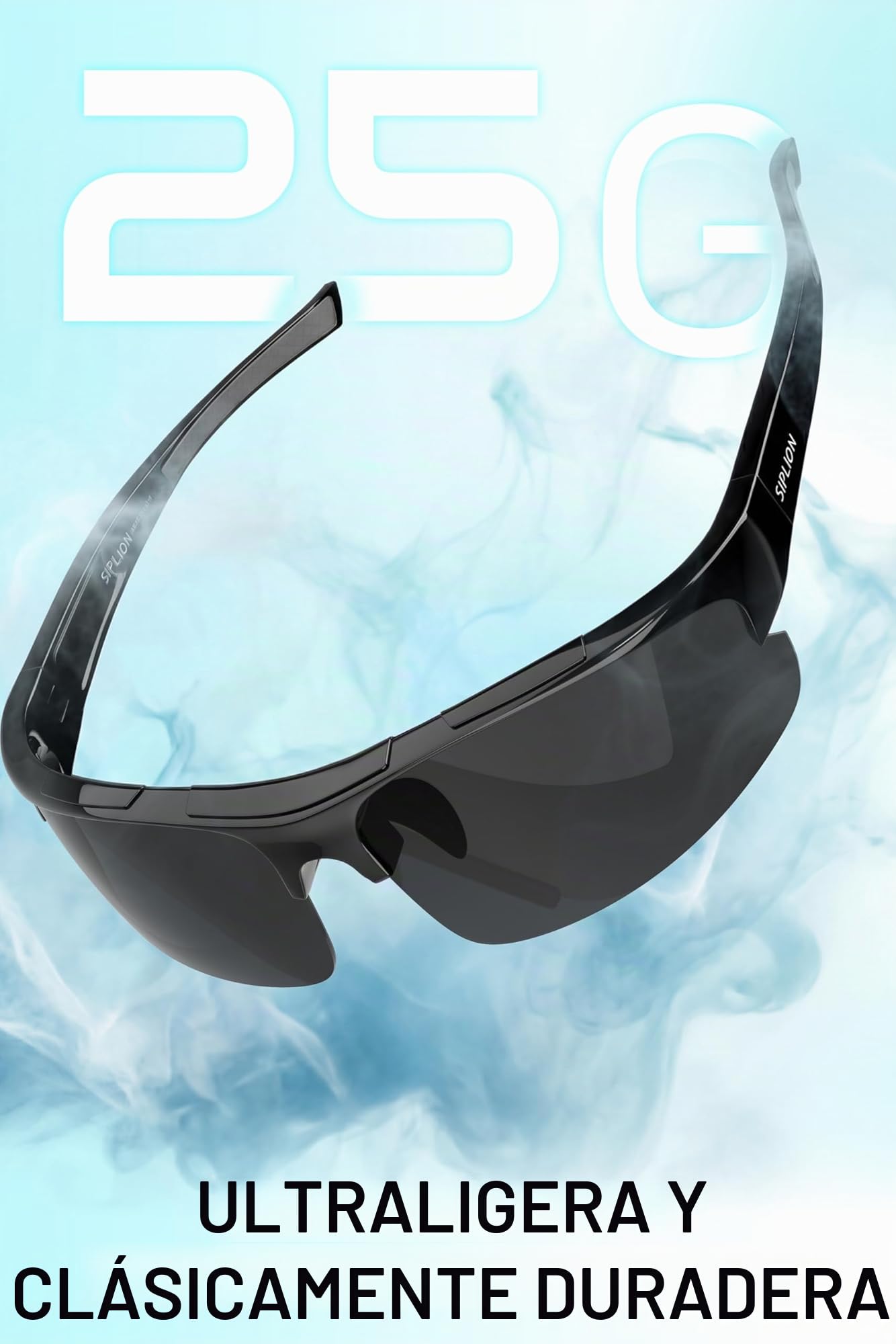SIPLION Gafas de Sol Hombre Polarizadas Deportivas UV400 con Montura TR90