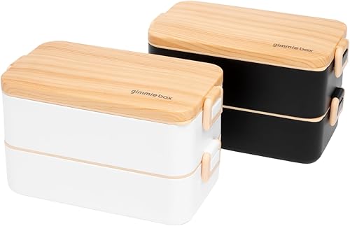 Miniatura 2 de gimmiebox lonchera bento de acero inoxidable de alta calidad con compartimentos para adultos, cuchara y tenedor, a prueba de fugas, cierres