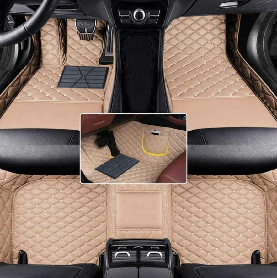 ZPXJSM Custom Fit Full Leather Automotive Floor Mats - Upgrade Your Car's Interior with Vehicle-Specific Floor Liners - Perfect for Cars, Trucks, SUVs