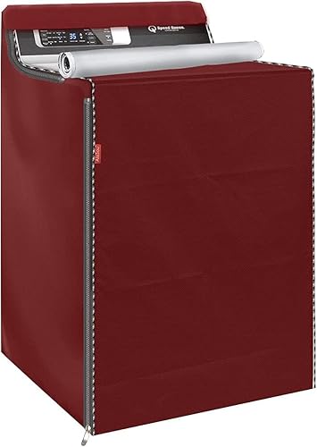 Miniatura 4 de MBOOM Paquete de 2 fundas para lavadora y secadora, impermeables, con cremallera, para máquina de carga frontal y secadora (rojo viento, 29 pulgadas