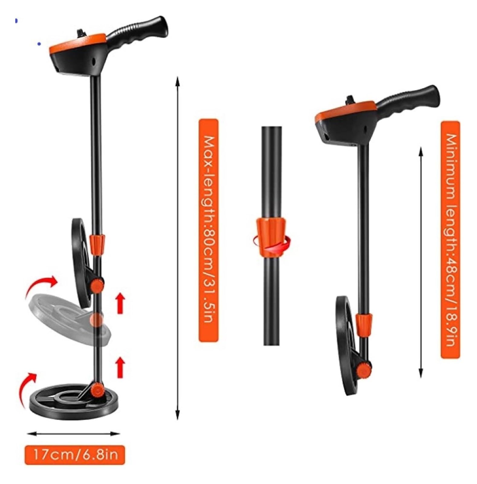 Wykrywacz metalu, Wykrywacz metali złota dla dzieci 10-100 cm, wysoka czułość, tryb wszystkich i dysków, cewka Pinpointer 6,8 cala, prezent(1)
