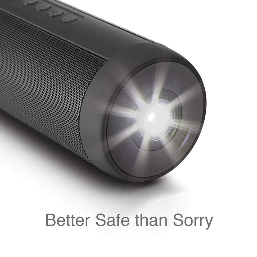 Mini colonna sonora wireless impermeabile portatile subwoofer Bluetooth per esterni-Nero