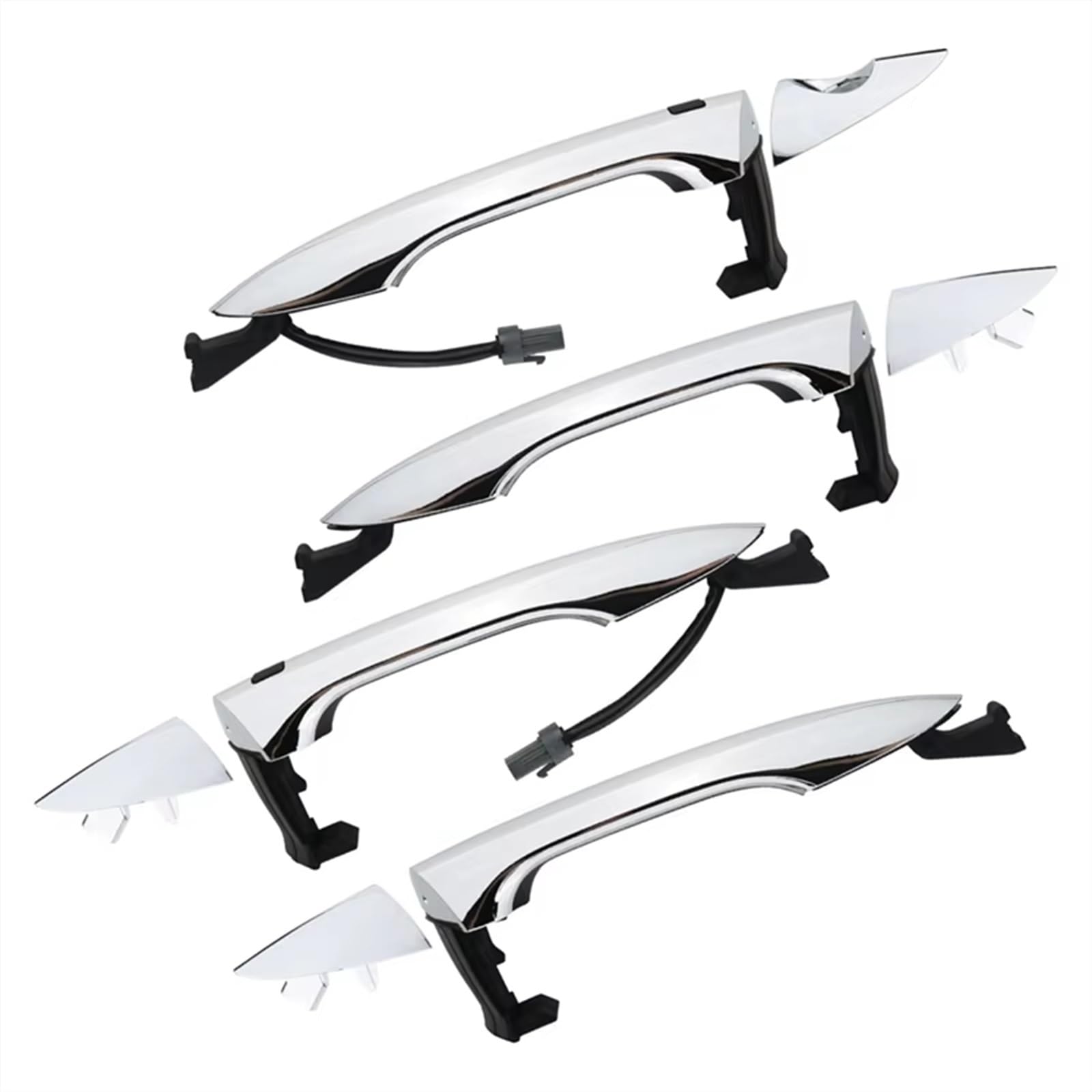 Onhbgtx One Color Left-Hand Drive Compatible With Hyundai For Elantra 2011-2016 4Pcs Exterior Door Handle With For Smart Keyhole Oem: 826623X000 826623X020