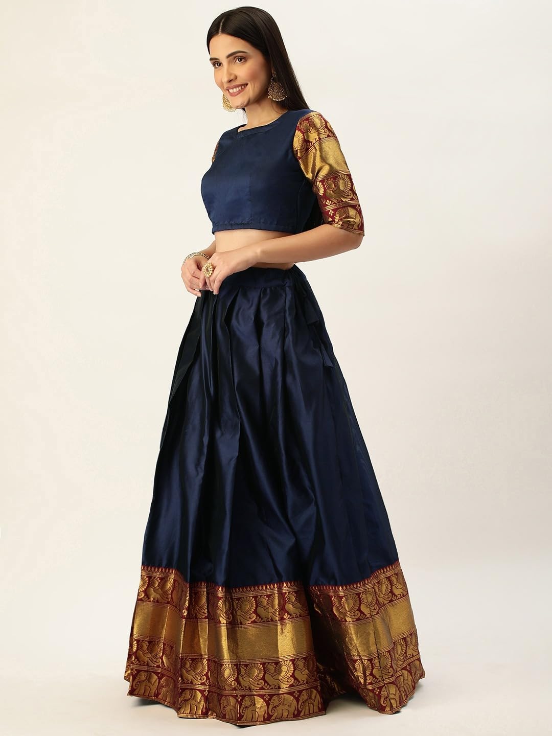 HSD Lehenga Choli mit Dupatta Indische Hochzeit Party Wear Lehenga für Frauen komplett genäht