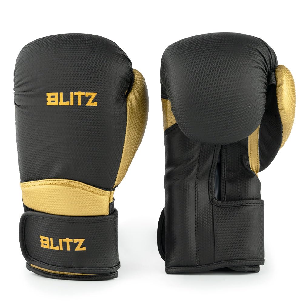 Blitz Centurion Boxing Gloves - Black/Gold - 16oz