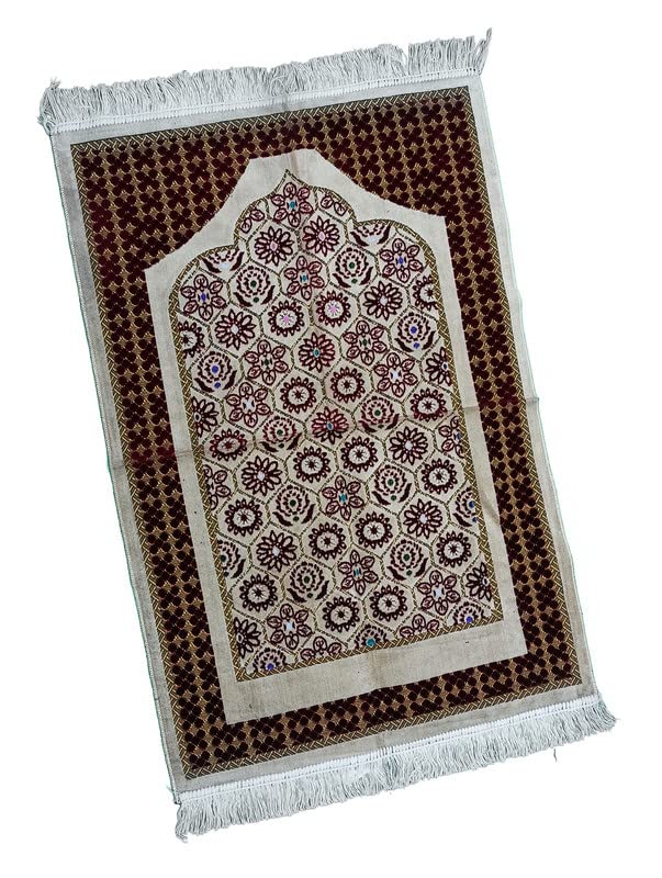 Buy ADIRNY Velvet Prayer Mat Musalla Janamaz for Namaz Muslim 44x28 ...
