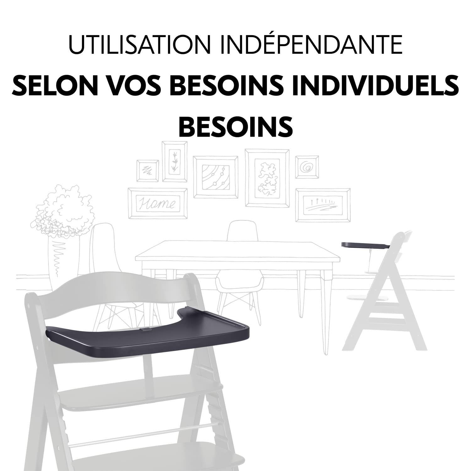 Hauck Sit n Fold – Babystoel – kinderstoel – met opbergvak en dienblad