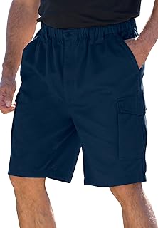 Boulder Creek by Kingsize Men's Big & Tall Renegade 9" Full Elastic Waist Cargo Shorts