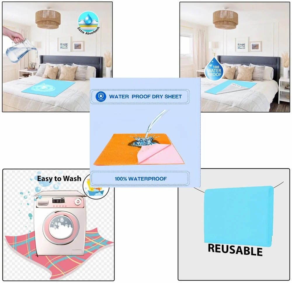 Bell n Cradle Quick Dry Sheet for Babies | Waterproof & Skin-Friendly Changing Mat | Fast Absorbent & Breathable | Size M | for Newborns & Infants 3