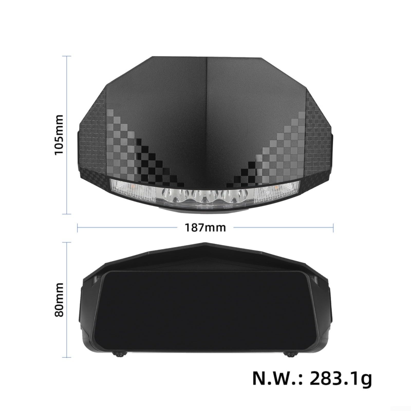 Display LCD con faro a LED per scooter elettrico Kukirin G4, pannello strumenti di ricambio con velocità della batteria, luce di sicurezza per visibilità notturna