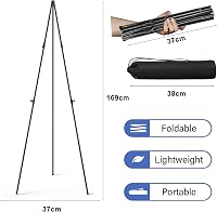 ZEXUPORIUM 160 cm-es Festőállvány Tripod Eszel Fekete Esküvői Plakát Vászon Állvány 2