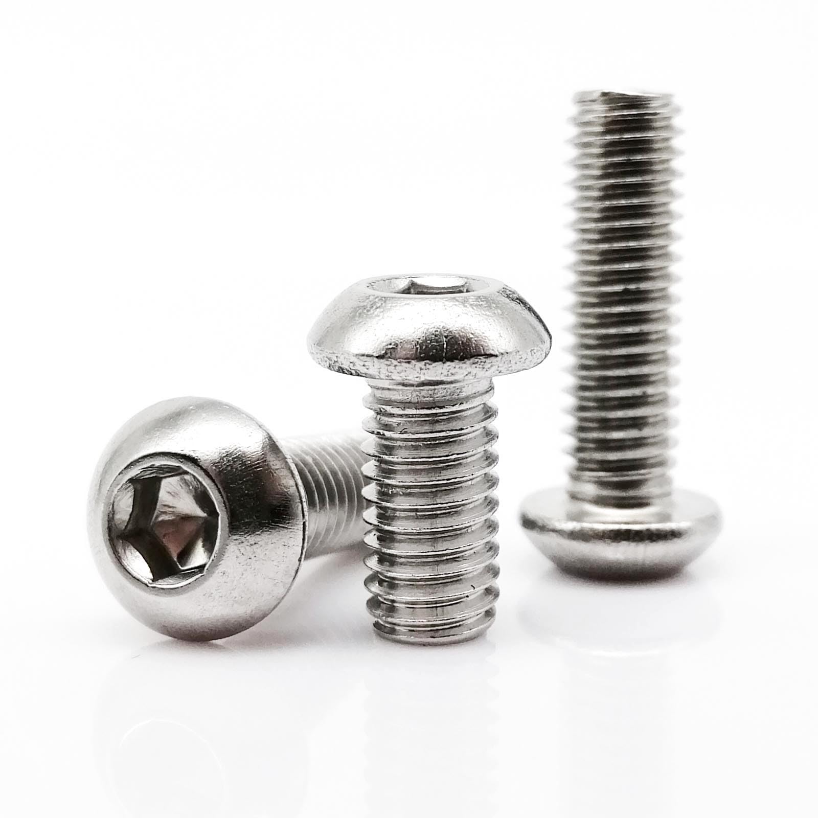Tornillo autorroscante 5/10/25/50 piezas M1.6 M2 M2.5 M3 M4 M5 M6 M8 304 de acero inoxidable hexagonal hexagonal tornillo de cabeza redonda L = 3-100 mm cubierta de tornillo (60 mm, M8 5 piezas)