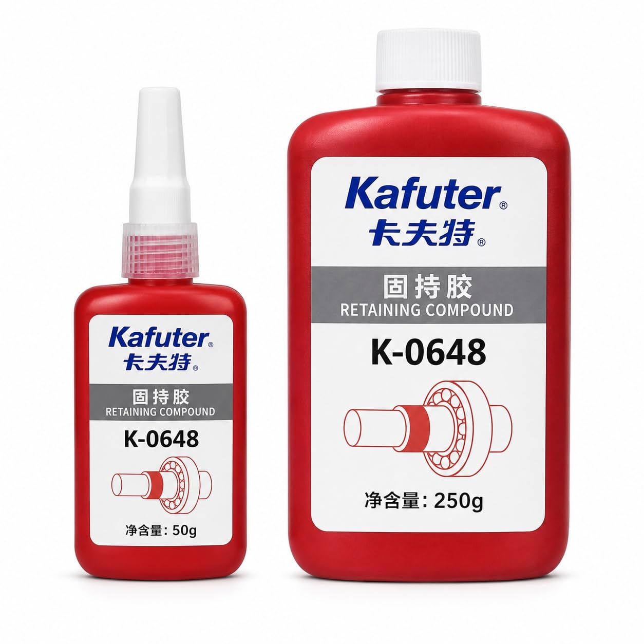 VIDOO Kafuter K-0648 Fijador Mecánico Antideslizante Verde, Retenedor Manguito Permanente Viscosidad Media, Gel Estabilizador Polea Resistente, 250g