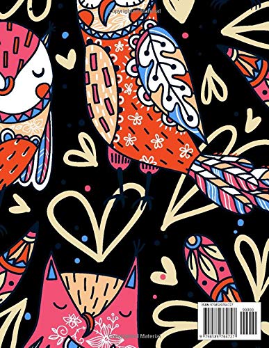 Black Paper Sketchbook for Gel Pens and Colorful Wild Owls on Cover: Notebook Diary/Journal with Blank & Lined Black Pages for Girls Boys Kids Teens ... / A Great and Original Simple or Add-On Gift image 3
