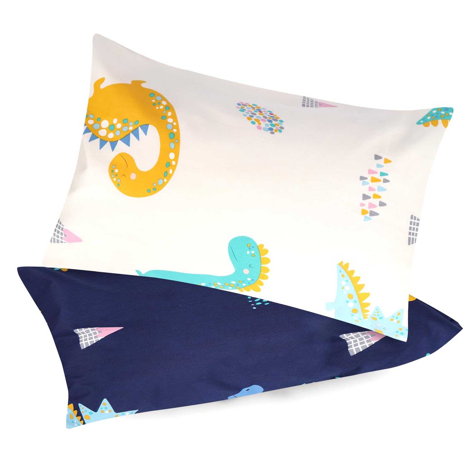 Gina Era Ergonomic Toddler Pillowcase,(2 Pack) 100% Cotton Pillowscase, Size:14 * 19 inch,Fits Kids Pillows sizesd 13 x 18 or 12x 16 - Machine Washable (style19)