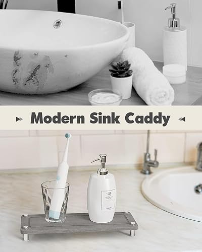 Miniatura 5 de Organizador para fregadero, organizador de fregadero seco instantáneo para baño, piedra de secado absorbente de agua para fregadero, bandeja de