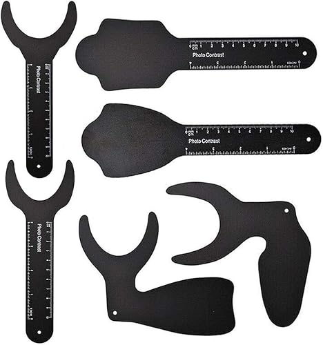 6 unids autoclavable foto dental contraste negro fondo tablero ortodoncia intraoral contraste fotografía palatal contraste contraste