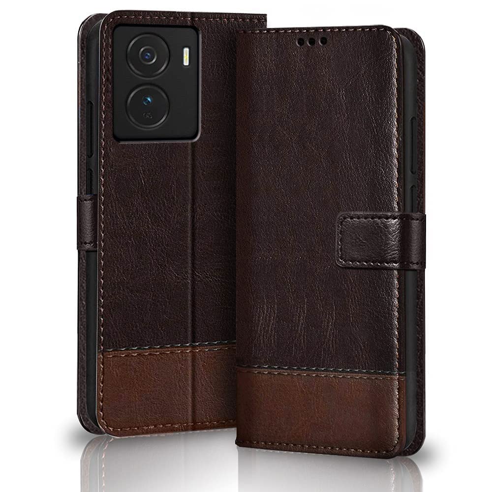 TheGiftKart Flip Back Cover Case for iQOO Z7 / Z7s 5G | Dual-Color Leather Finish | Inbuilt Stand & Pockets | Wallet Style Flip Back Case Cover for iQOO Z7 / Z7s 5G (Coffee & Brown) (B0BYYWPXYK) Amazon Price History, Amazon Price Tracker