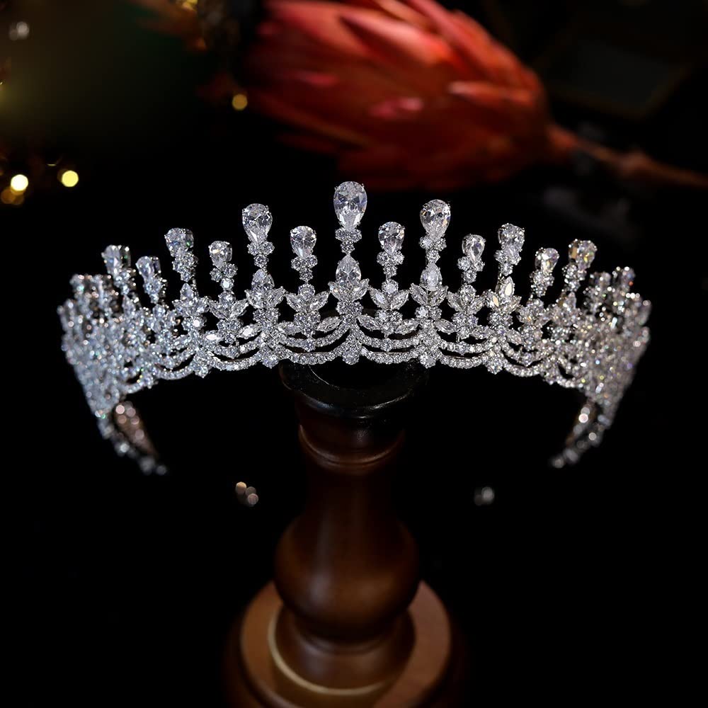 Biżuteria do włosów Diadem z koroną dla kobiet Korona Diademy i korony ślubne dla nowożeńców Wydłużanie nakrycia głowy Damskie Rocznica Akcesoria do włosów Biżuteria ślubna, srebrna