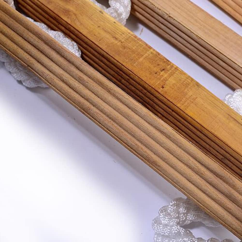 Escalera De Cuerda De Madera Maciza, Escalera De Fuego De Madera, Pedal Macizo, Cuerda Fuerte, Escalera De Escape Plegable Antideslizante Con Gancho, Ventana, Balcón,10m