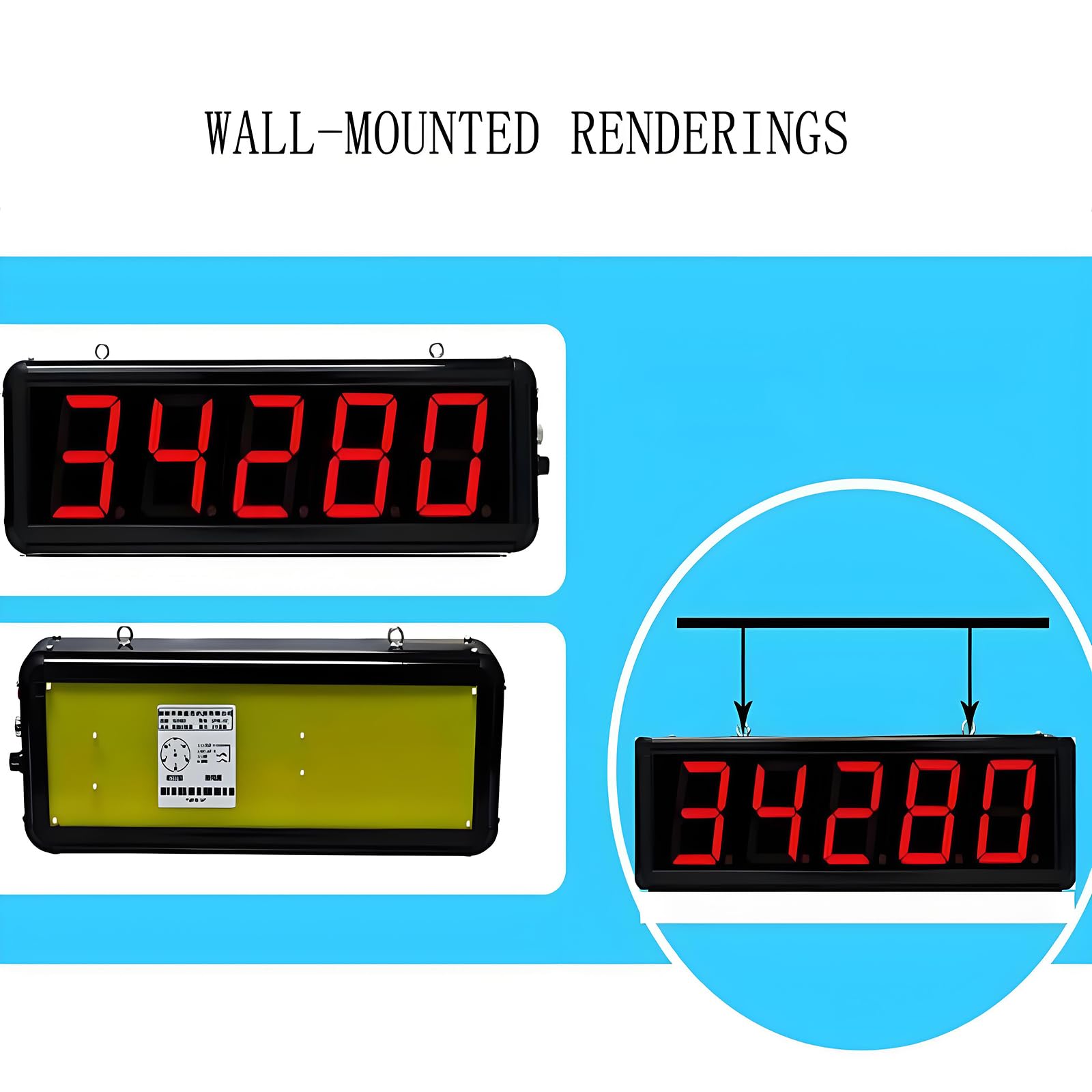 Contador digital para línea de producción con pantalla digital, control remoto, sensor de 5 m, reconocimiento bidireccional y memoria de transferencia de material tras corte de energía.
