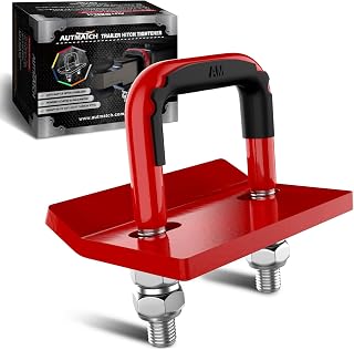 AUTMATCH Hitch Tightener Anti Rattle Stabilizer - Heavy Duty Hitch Clamp for 2.5 Inch Trailer Hitches, Rubber Isolator and Anti-Rust Double Coating Protective, Red