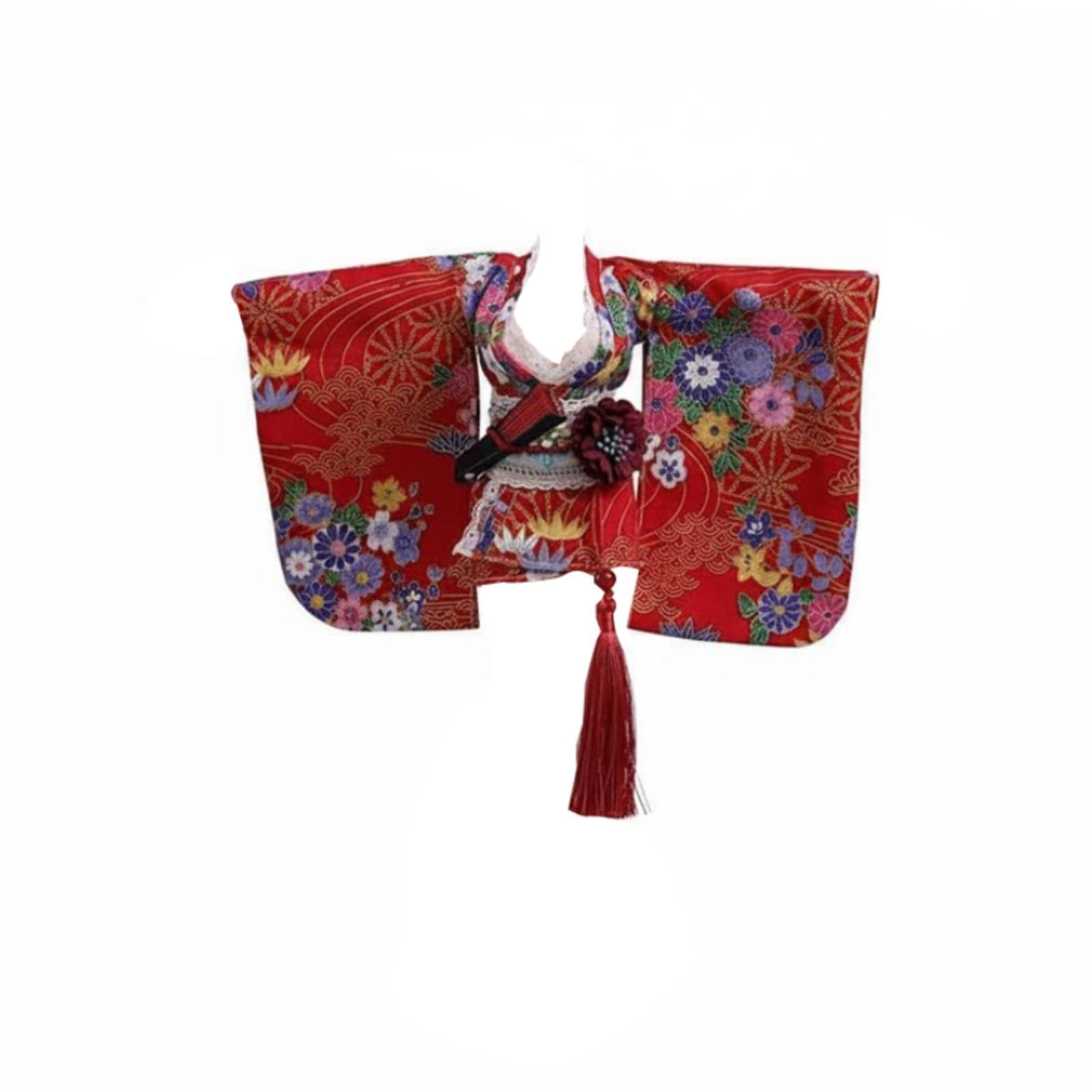 Vestido Kimono para Muñeca Traje Ropa Conjunto Accesorios Tela con Cuerda Cintura Calcetines Diseño Tradicional Ajuste 1/6 para Figura Femenina , Corto , A