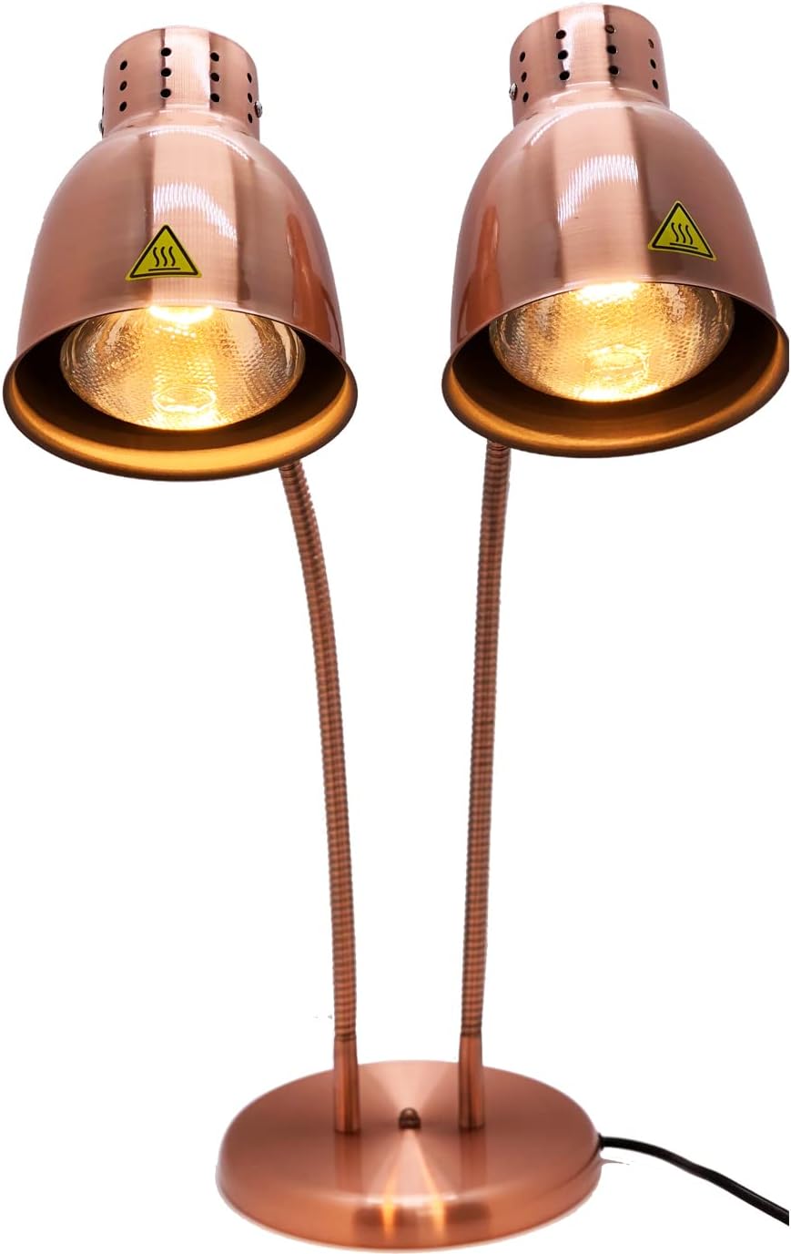 KOUWO Dual Bulbs Food Heat Lamp 500W Food Warmer Light