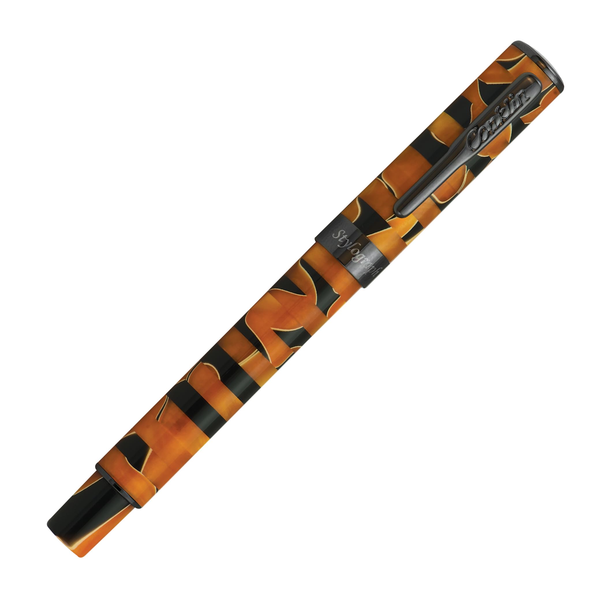 Conklin Stylograph Mosaic Pluma estilográfica Naranja/Negro- B