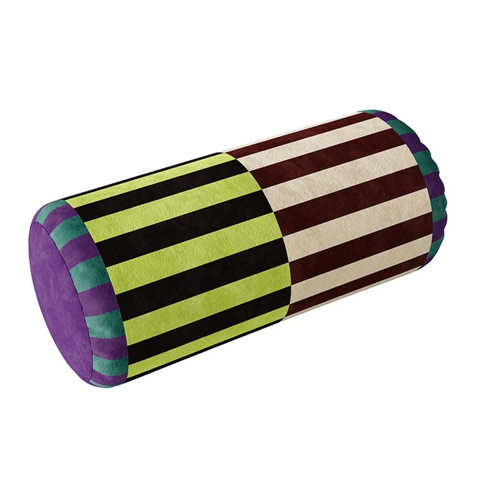 Coussin Cylindrique Oreiller à col Rond en Rouleau, Soutien Cervical, taie d'oreiller, traversin cylindrique avec Housse Amovible Lavable, Velours léger de Luxe