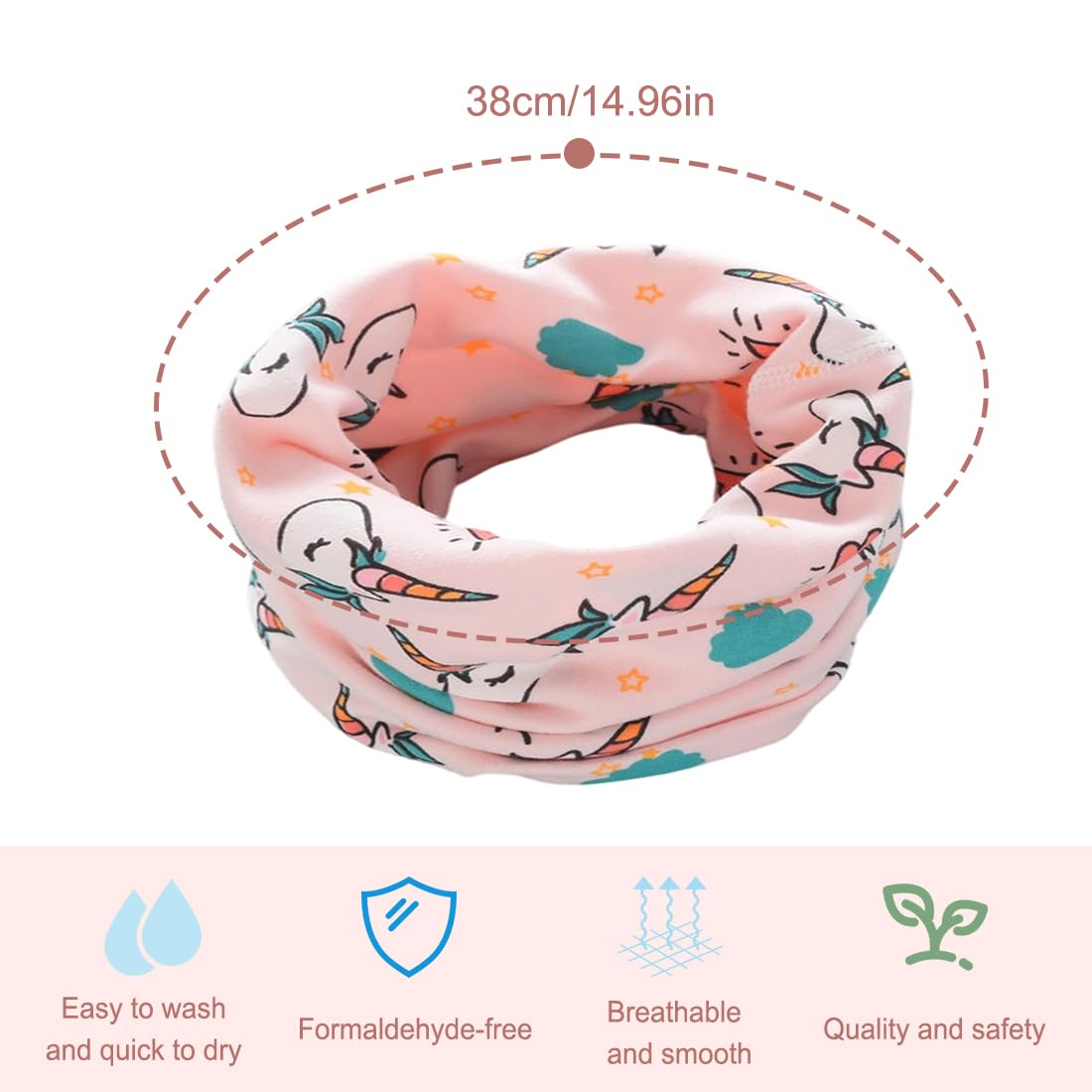 Braga cuello niño, Multiuso Cálido Pañuelo Circular a Prueba de Viento,Bufanda Cuello Niño Algodón Braga Cuello Niña Otoño Invierno Bufanda Tubular, estilo de dibujos animados