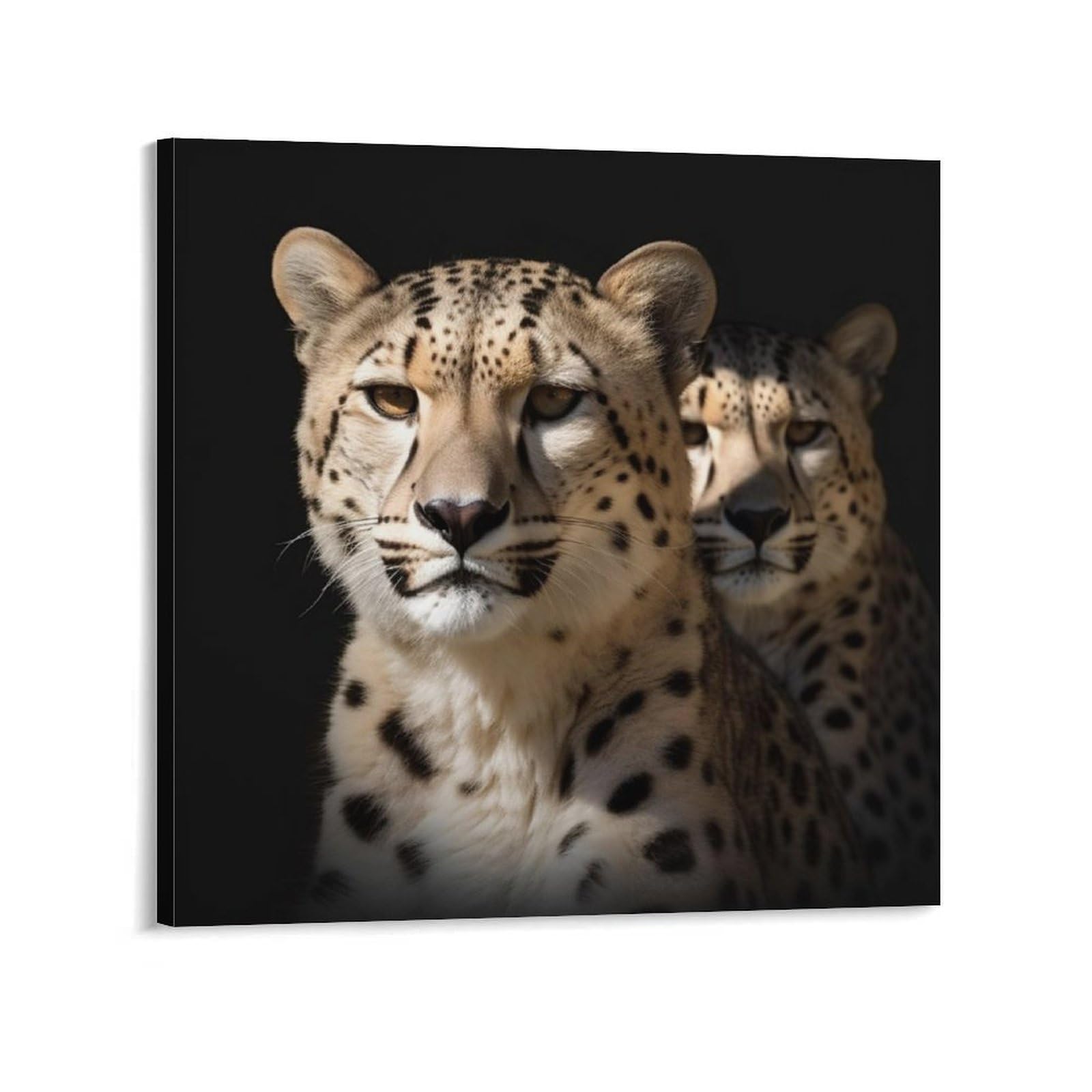 NTVOWPZO White Panther Canvas Wall Art for Bedroom 16x16inch Canvas Prints Artwork for Walls Modern Picture Artwork Painting for Living Room Aesthetic Wall Paintings for Bathroom Kitchen Office Decor