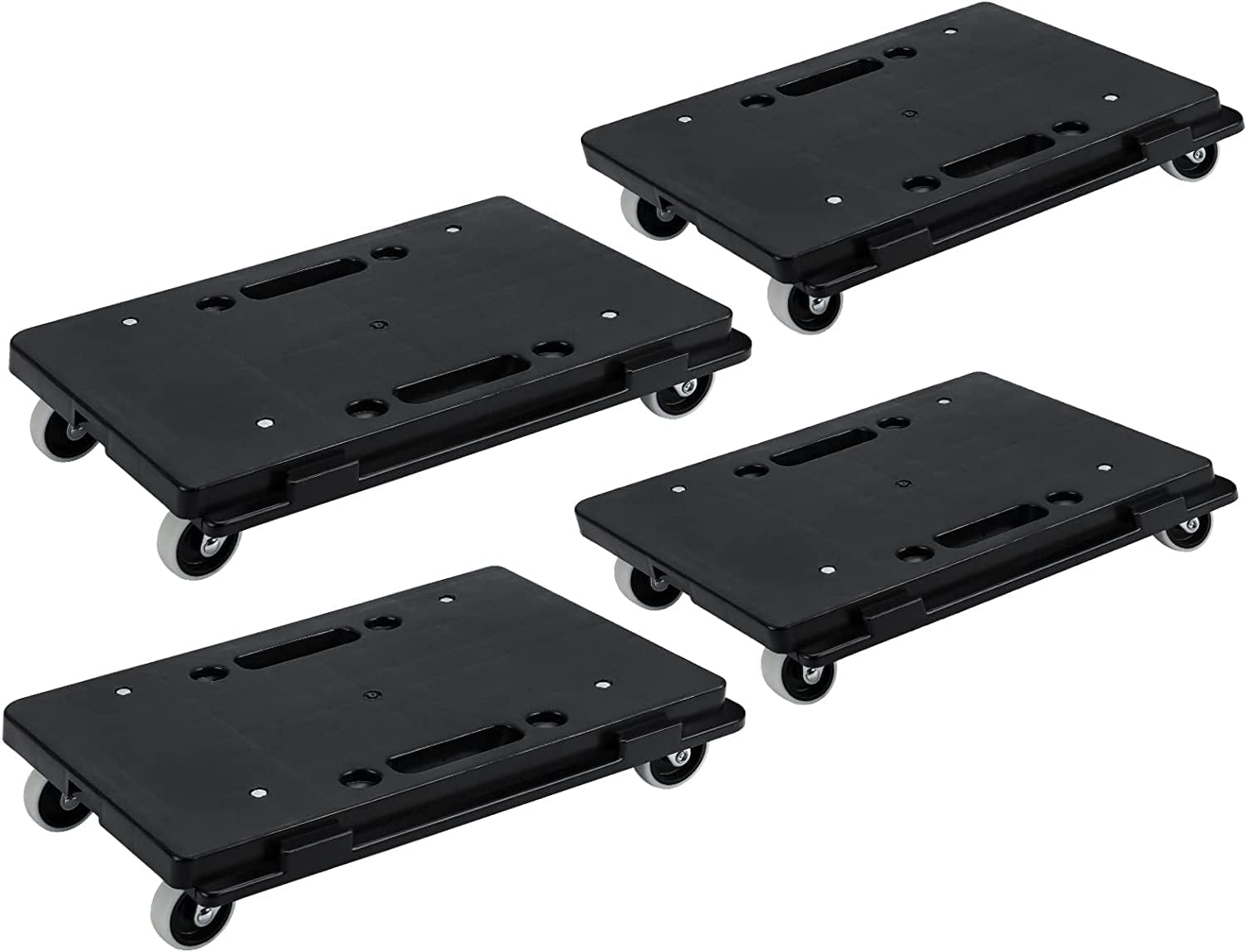 Insdawn Furniture Movers with Wheels, Portable Moving Rollers Leg Dollies for Heavy Furniture, 4 Wheels Small Flat Dolly, 500 Lbs Capacity, 4 Pack, Black… 4 Packs/Black L Size