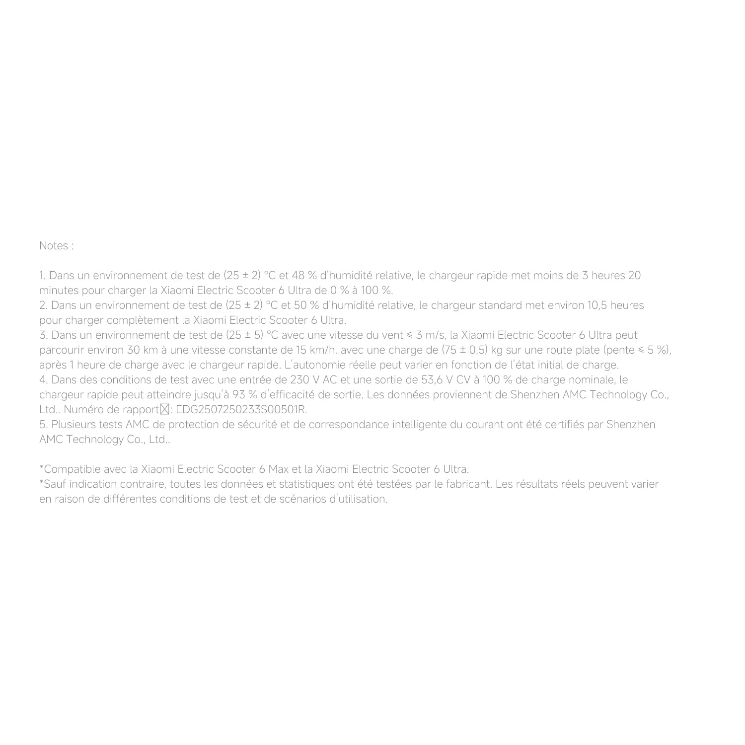 Xiaomi Electric Scooter Fast Charger 2 | Chargeur Rapide Officiel 268W pour Trottinette 6 Ultra & 6 Max | Charge Complète en 3h/3h5 | Protection Intelligente