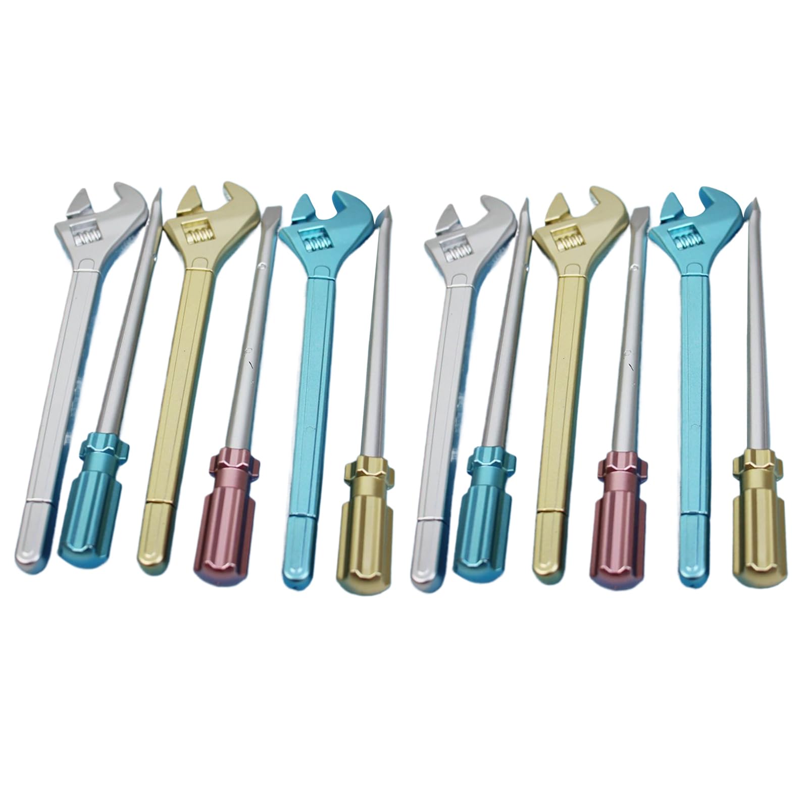 RBRMHM 12Pcs Novelty Gel Pen Wrench Shape Gel Pen Funny Screwdriver Shape Pen for Reward Christmas Stocking Fillers