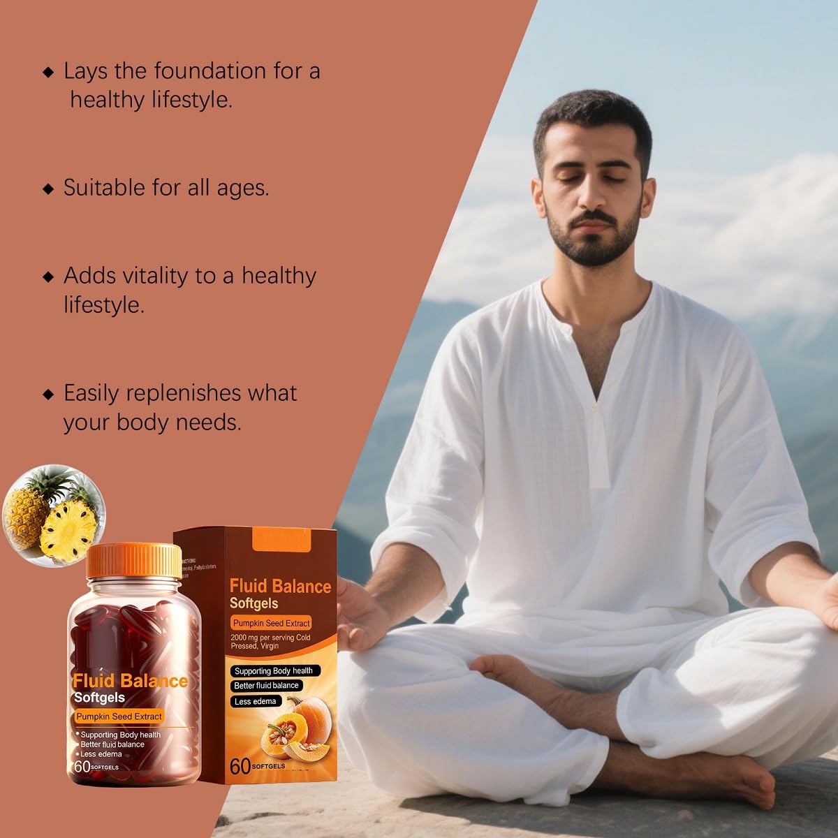 Estratto di semi di zucca - Supporto naturale per energia e vitalità, formula unisex,1pcs