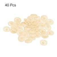 Vista 3 de HARFINGTON Cubiertas de tapa de rosca, 40 piezas de 0.453 x 0.118 in de plástico para tornillos de rosca Phillips Cam Tornillo autorroscante, beige