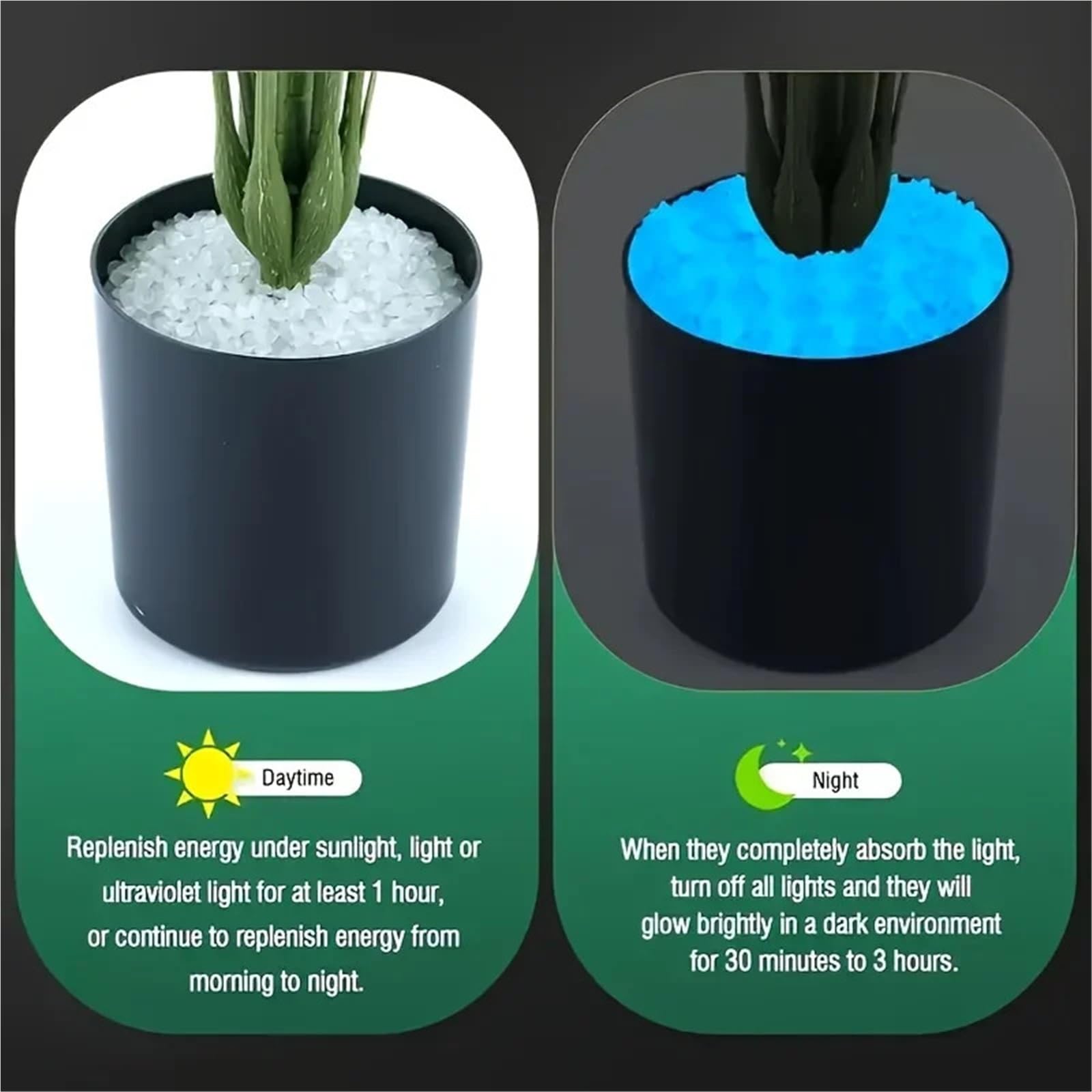 Ciottoli luminosi di sabbia fosforescenti (decorazioni per giardino e acquario) ﻿(Orange)