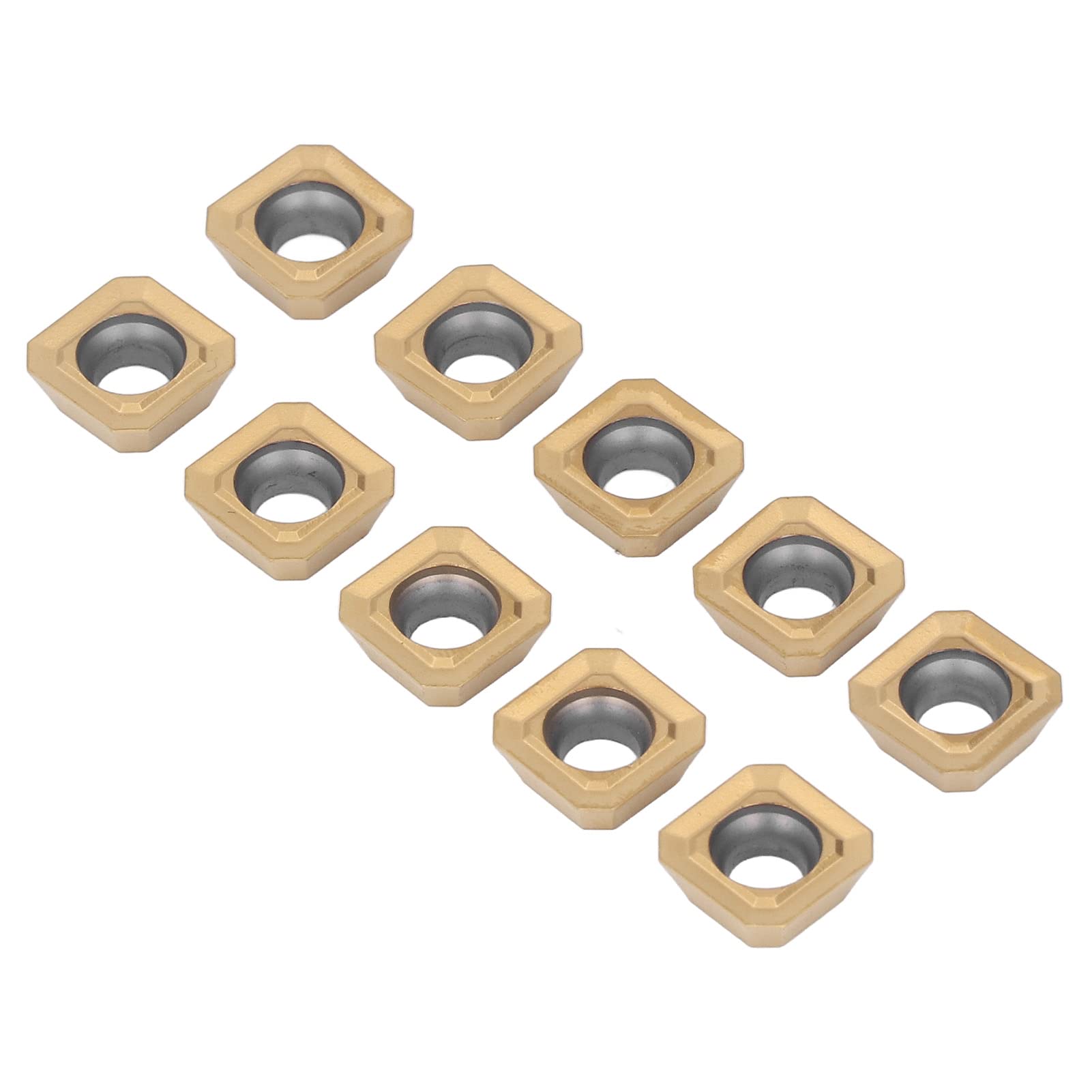 Carbide Milling Insert, 10 Pcs Carbide Milling Insert, Coated Wear CNC Lathe Finishing Indexable Cutter Efficient, Nose End Mills