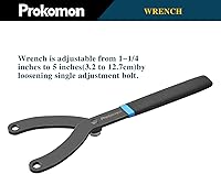 Vista 5 de Prokomon Juego de 15 piezas de llave de tuerca de pasador ajustable/Llave de embrague de ventilador de cilindro variable con soporte de polea